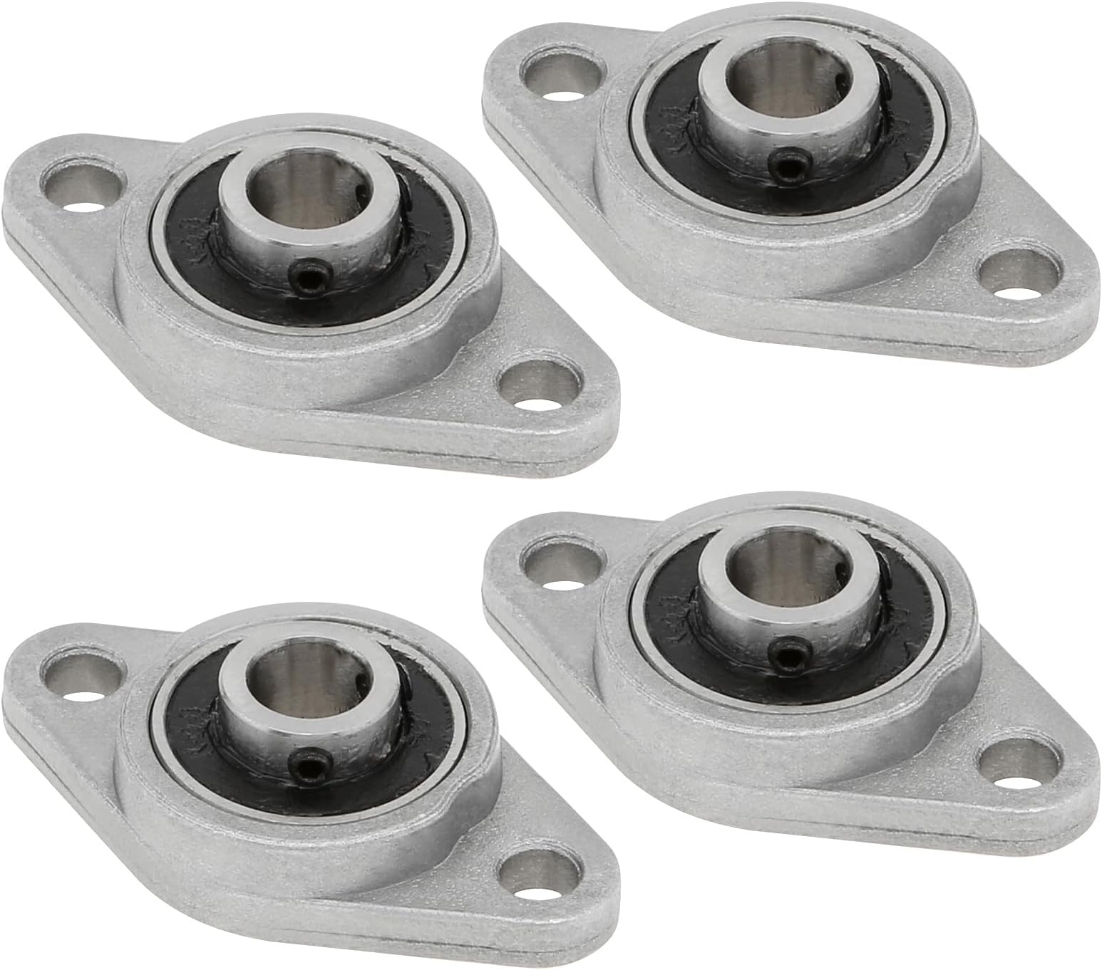 4Pcs KFL08 8mm Inner Bore Mounted Flange Mounted Pillow Block Bearings for Diameter 8mm Linear Shaft Rod T8 Lead Screw