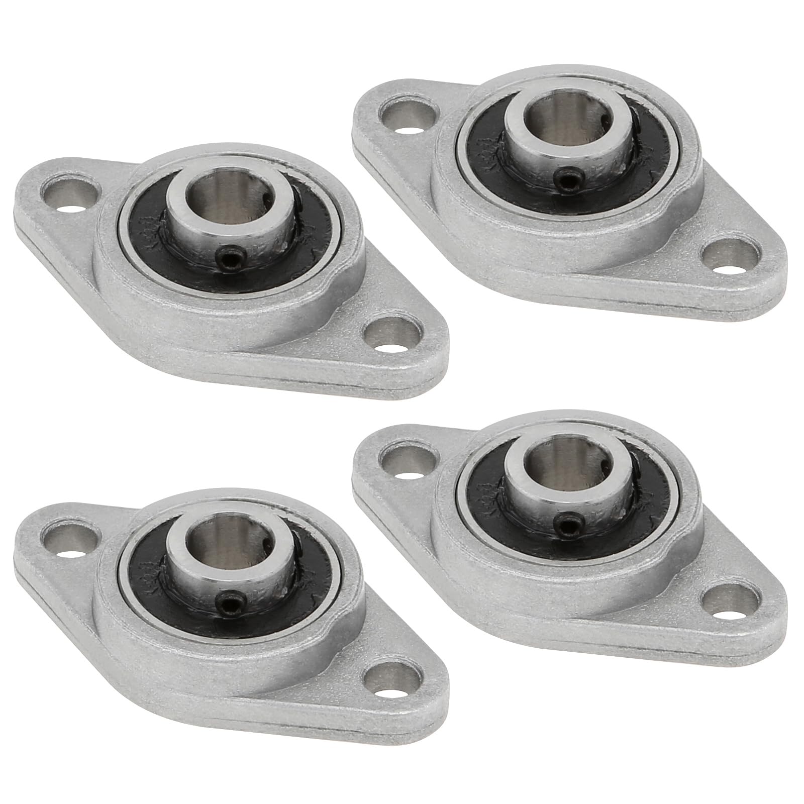4Pcs KFL08 8mm Inner Bore Mounted Flange Mounted Pillow Block Bearings for Diameter 8mm Linear Shaft Rod T8 Lead Screw