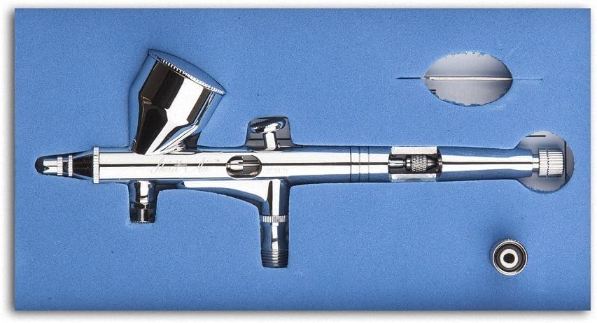 LIPPO Portable Airbrush Sets Convenient Cake Crafts Decorating Painting Airbrush Gun for Artwork, Design Painting Air Spray Gun (Double-action Trigger 180)