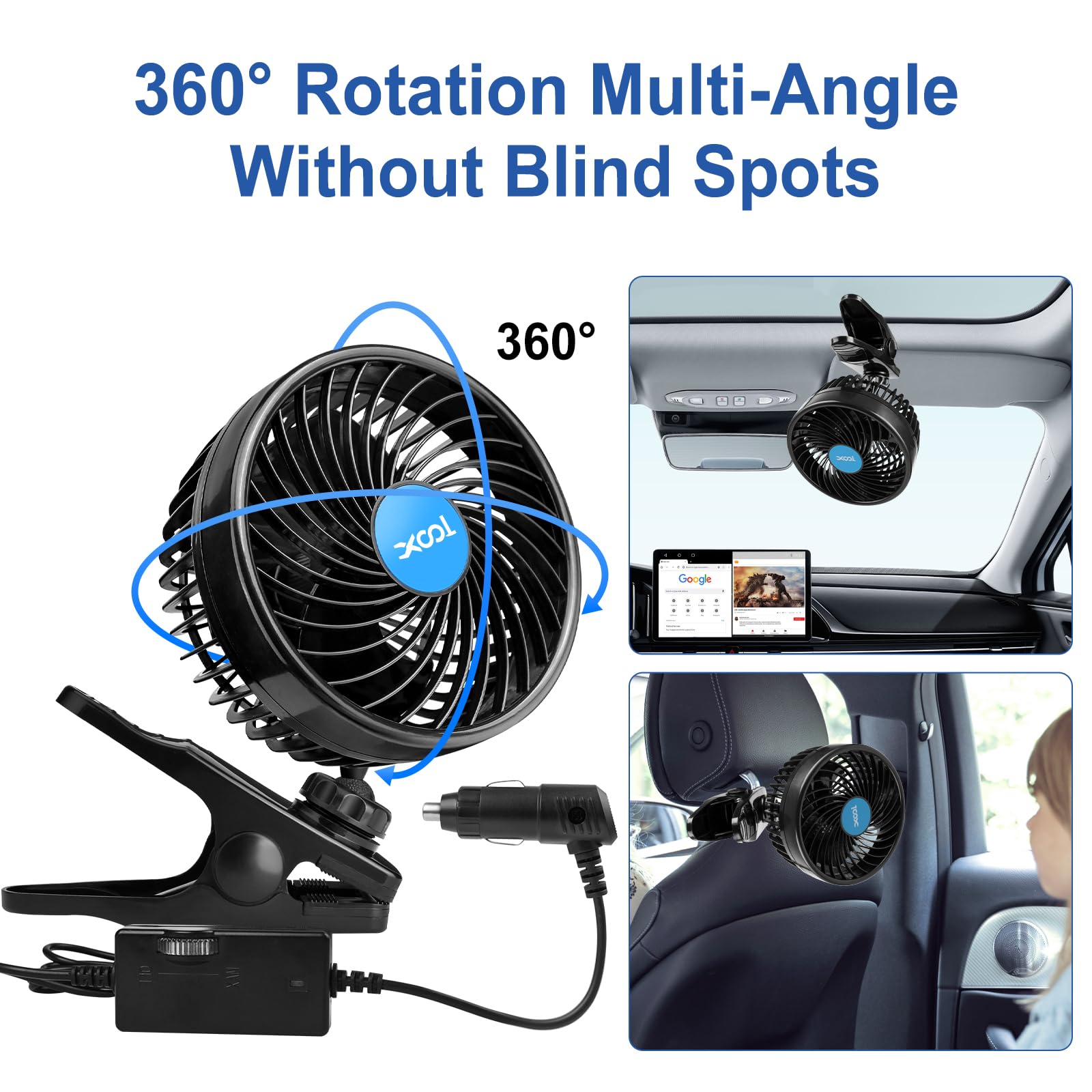 best cigarette lighter fan Amazon.com: XOOL 12V 6'' Car Fan, Clip Fan 360 Degree Rotatable Car Fan  Cooling Air Fan with Stepless Speed Regulation & Cigarette Lighter Plug for  SUV, RV, Vehicles : Automotive