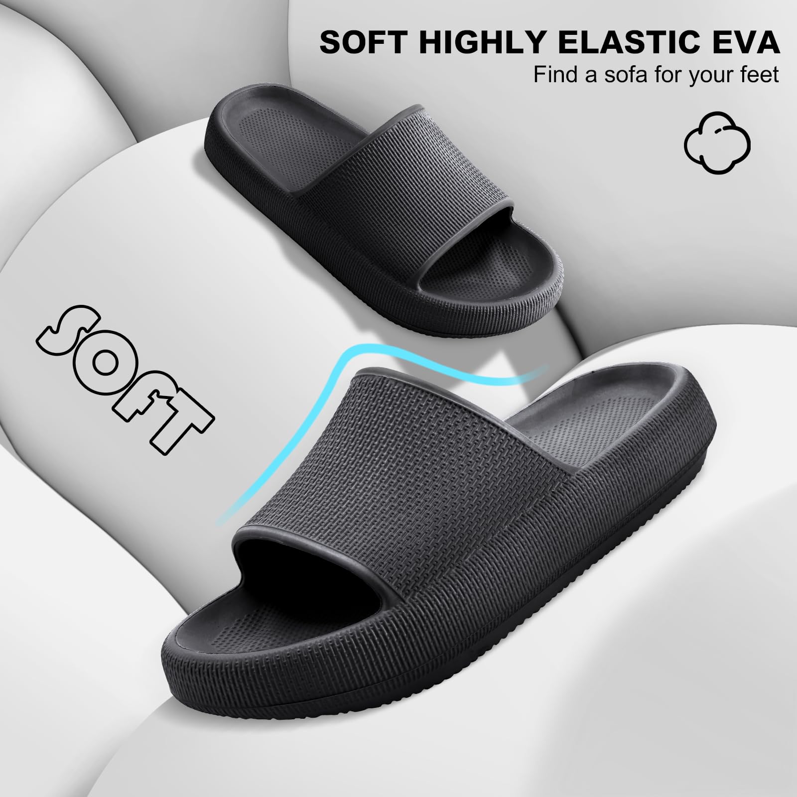 HEOAARG Ciabatte Donna Uomo Leggero Ciabatte Casa Ciabatte Piscina Slider Ciabatte Nuvole Casa Pantofole Ciabatte da Mare Doccia Spiaggia Bagno Giardino