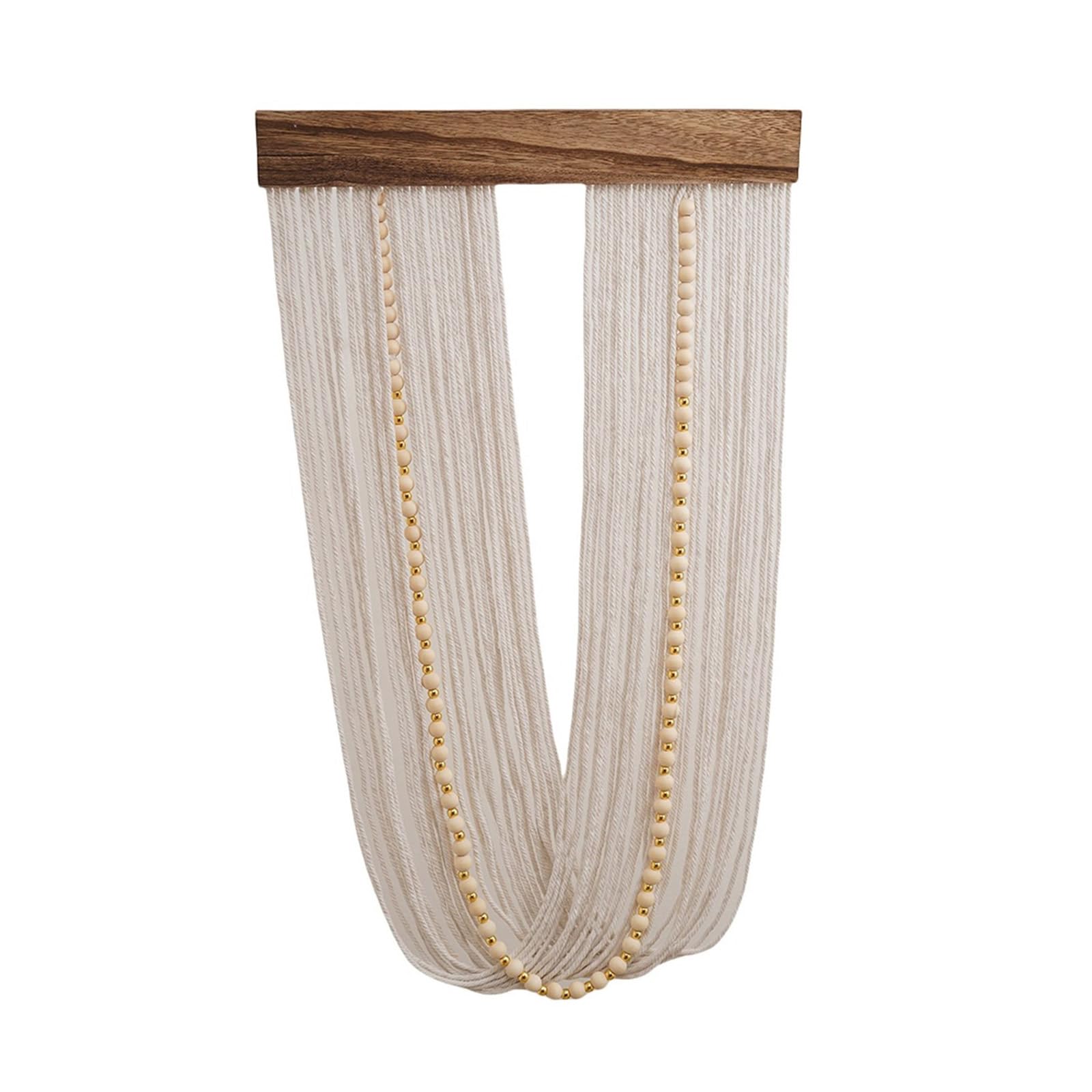 Tapiz de pared de macramé decorativo Uqezagpa de fibra natural para interiores artísticos 8