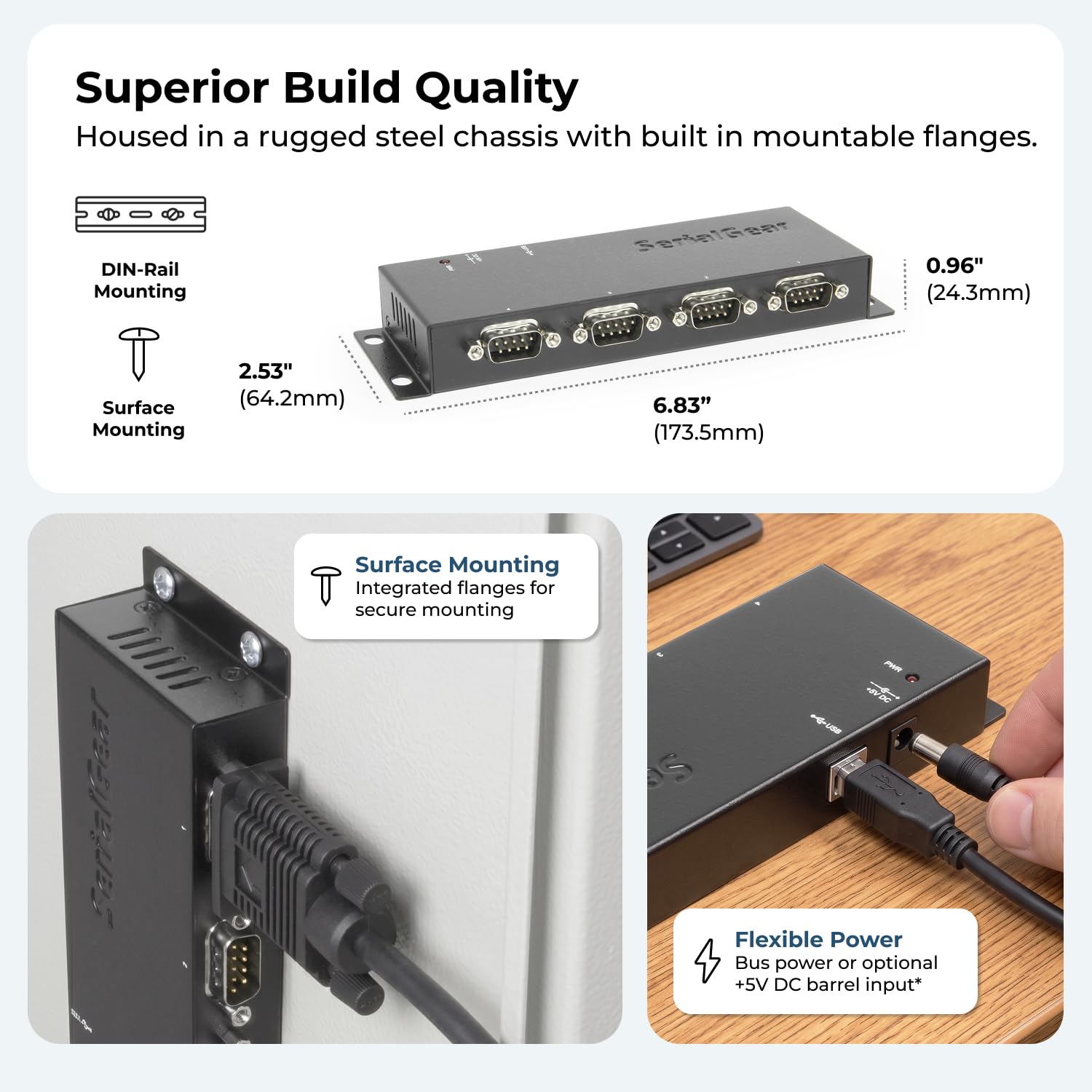 USB bay-4 puerto Serial DB-9 RS-232 Adaptador con Chipset FTDI