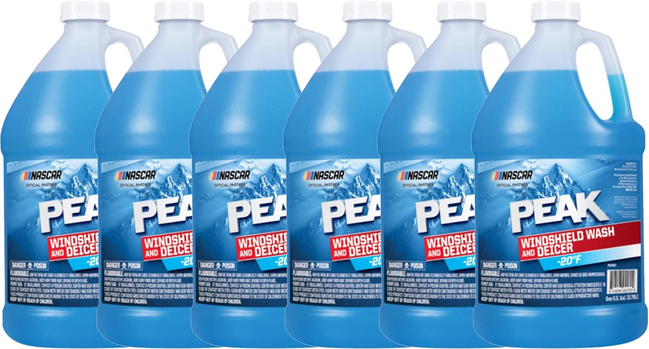 6 Pack Peak PWN0G3 Windshield Washer Fluid With DeIcer