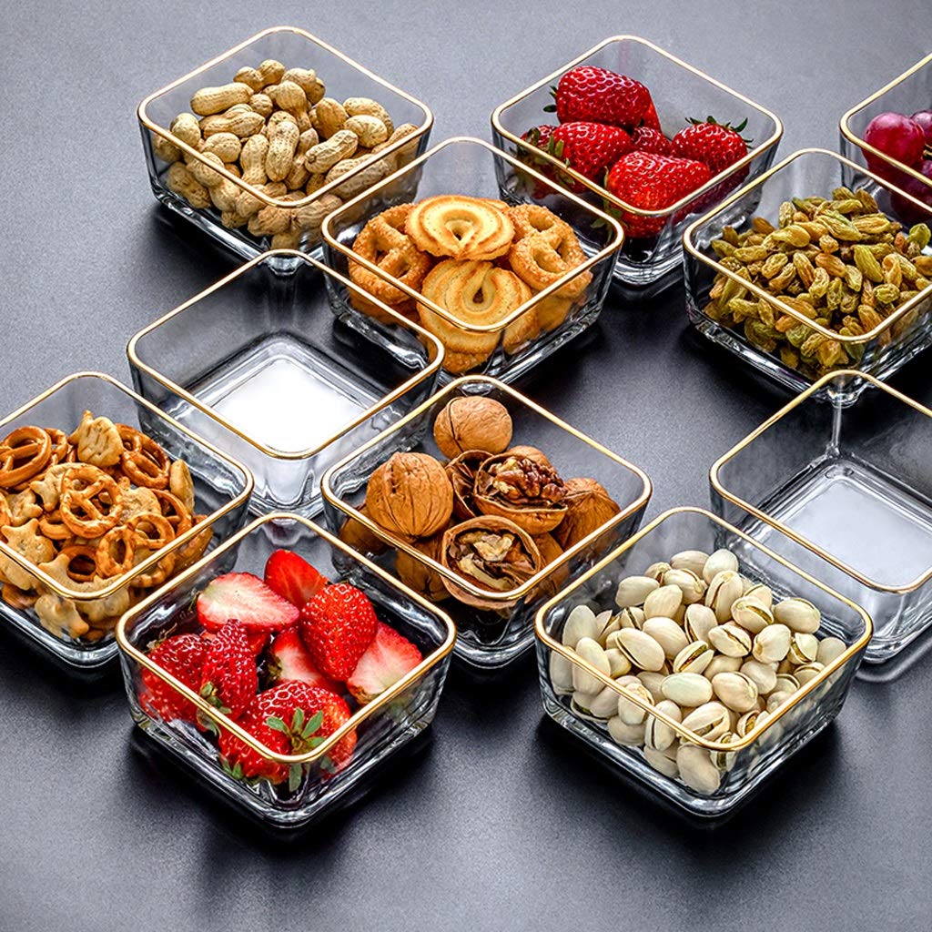 Vorspeisenteller, Kompott-Snackteller, Glas-Obstteller, Haushaltsdesserts, Trockenfrüchte, Desserts, Süßwaren, Snacks, Snacks, Gitterplatte Mit Tablett, Dip-Gerichte (Größe: A) (Aa) (Ab)