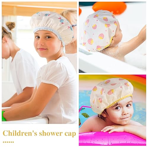 Miniatura 38 de Gorro de ducha, 3 unidades, impermeable, reutilizable, gorro de baño para el cabello, relleno de calcetines para mujeres, hombres y niños