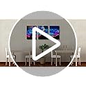 DZRWUBHS Framed Wall Art For Living Room Modern Wall Decor For Bedroom Kitchen Canvas Painting Office Wall Decor Wolf Abstract Pictures Artwork 3 Pieces Ready to Hang Room Large Size Decorations