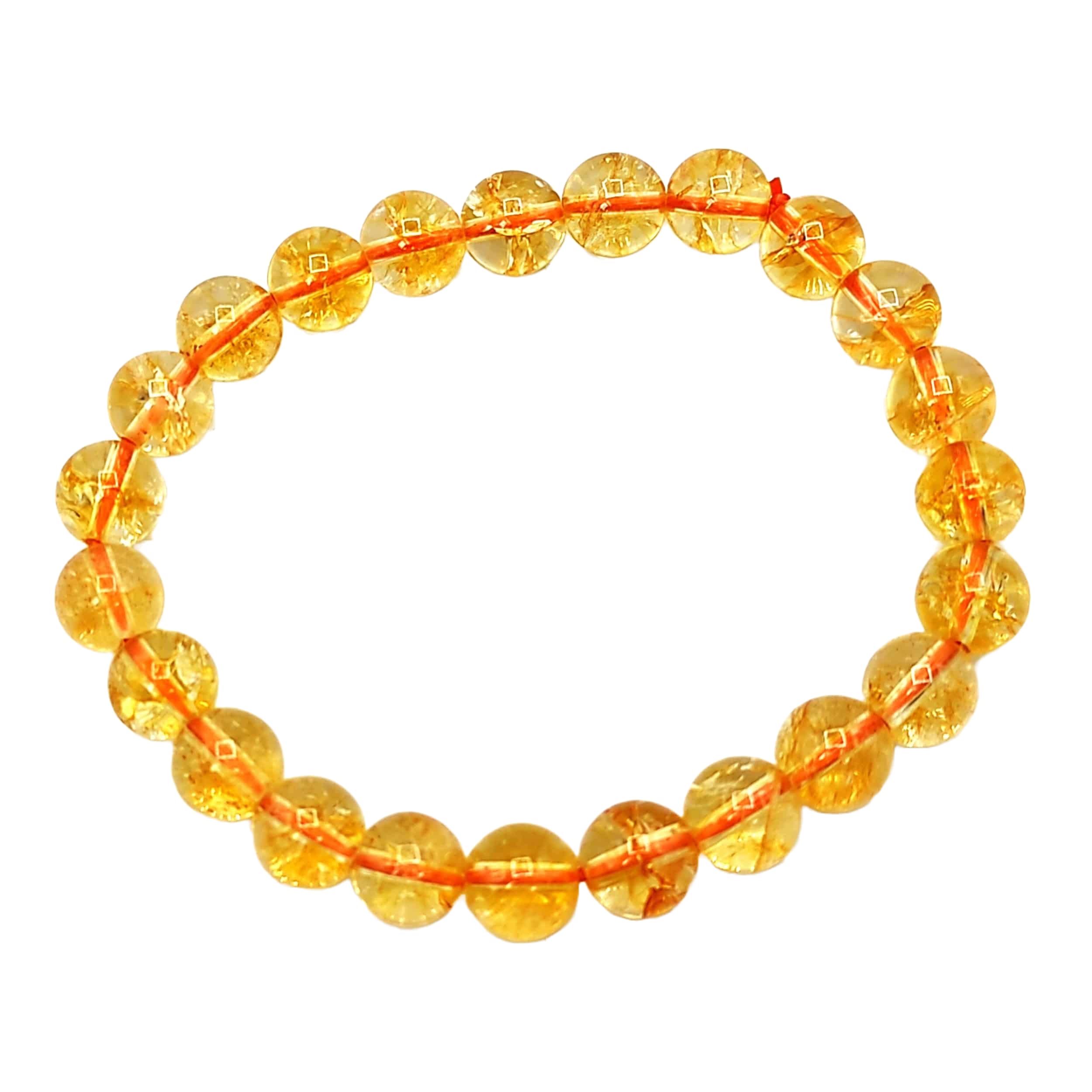 DCE A++ Genuine CITRINE Gemstone Bracelet |Stretchable Bracelets | Handmade Bracelets - Stone of Money Luck & Positivity - Yellow Healing Crystal Bracelets 8mm Unisex By Dazzling Crystal Exports…