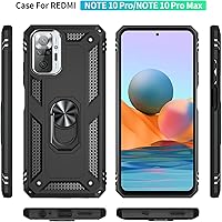 Vista 6 de Funda para Xiaomi redmi Note 10 Pro con protector de pantalla, ajuste delgado, protección militar, a prueba de golpes, funda trasera para Redmi Note