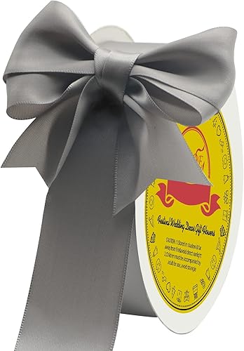 Miniatura 1011 de Cinta de satén verde esmeralda de doble cara de 1-1/2 pulgadas x 50 yardas, cinta de poliéster verde esmeralda para envolver regalos, muy adecuada