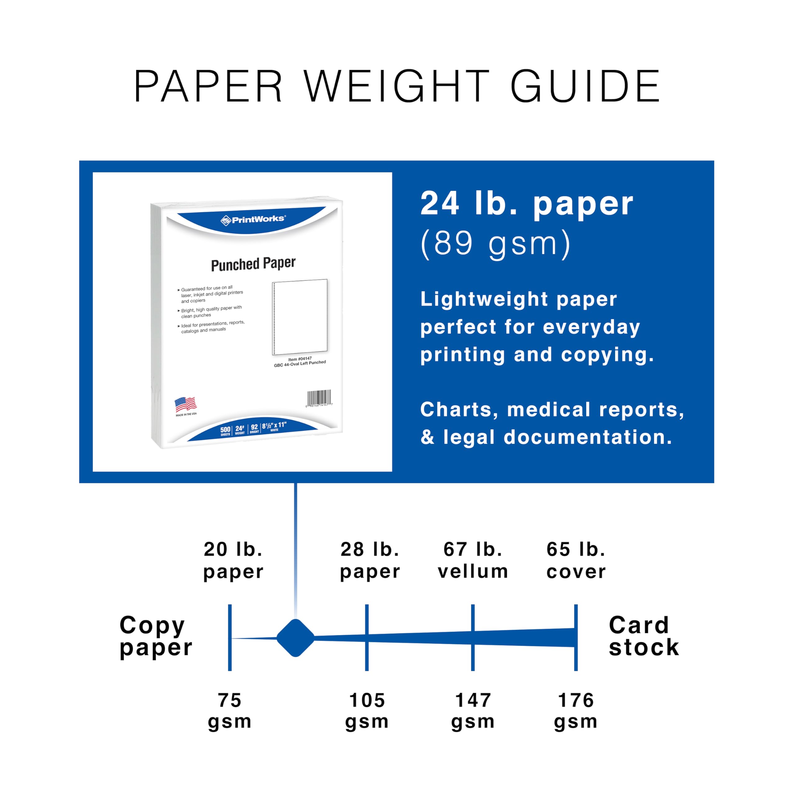 Amazon | Printworksプロフェッショナル用紙、8.5 X 11、20