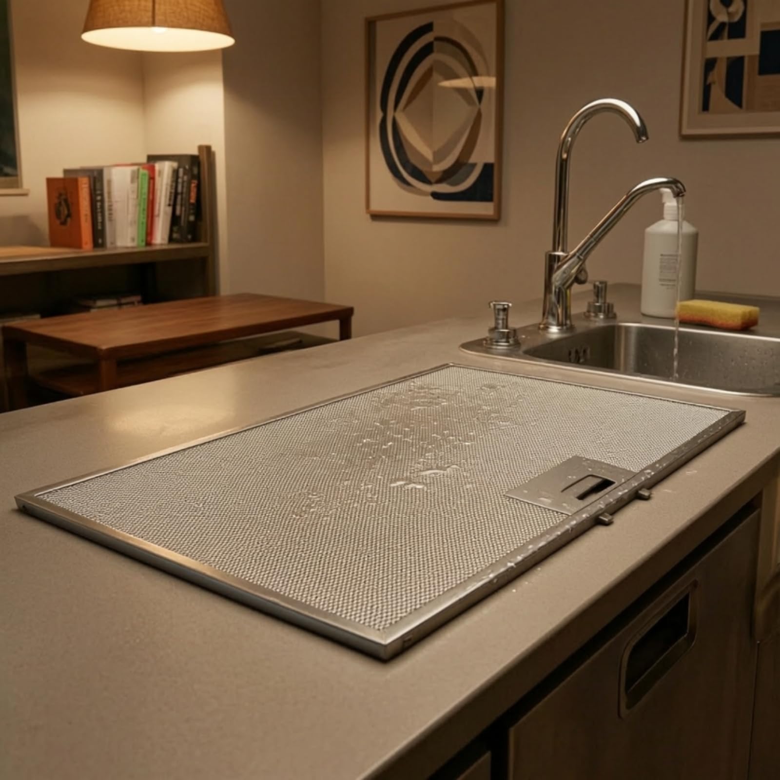 Amagogo Filtro Cappa Cucina Sostituzione 142.2240.02 Rete Griglia Pannello Cartuccia con Telaio in Alluminio Anti-deformazione E Aggancio Pratico Adatto per