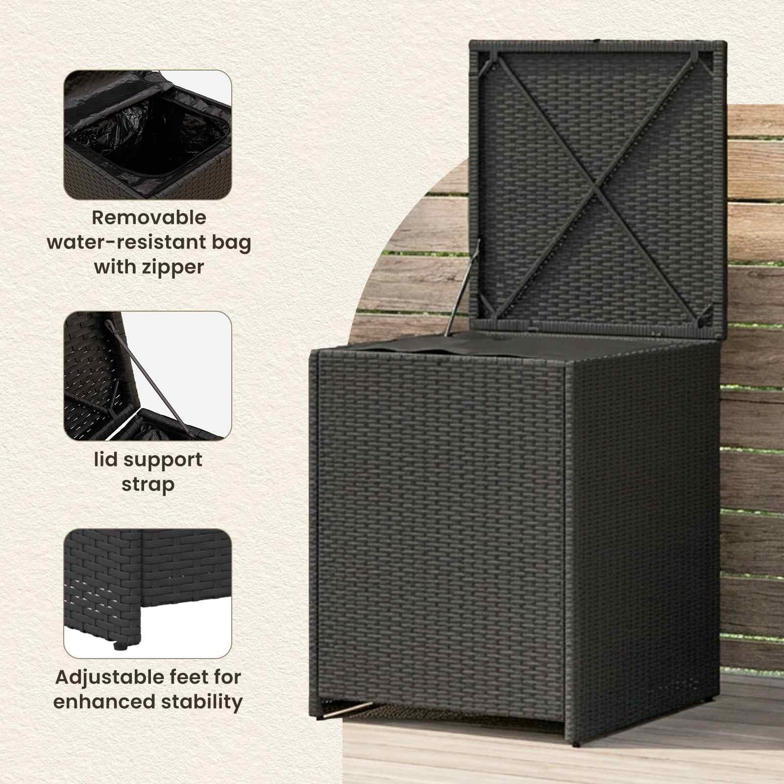 vidaXL Kussenbox 55 x 55 x 69 cm staal