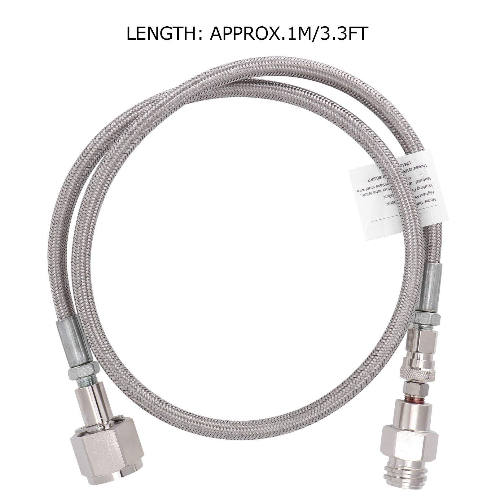 Adattatore Co2 Soda, Adattatore Tubo Esterno Universale CO2 G5/8-14 1m Soda PTFE Tubo Soda Maker