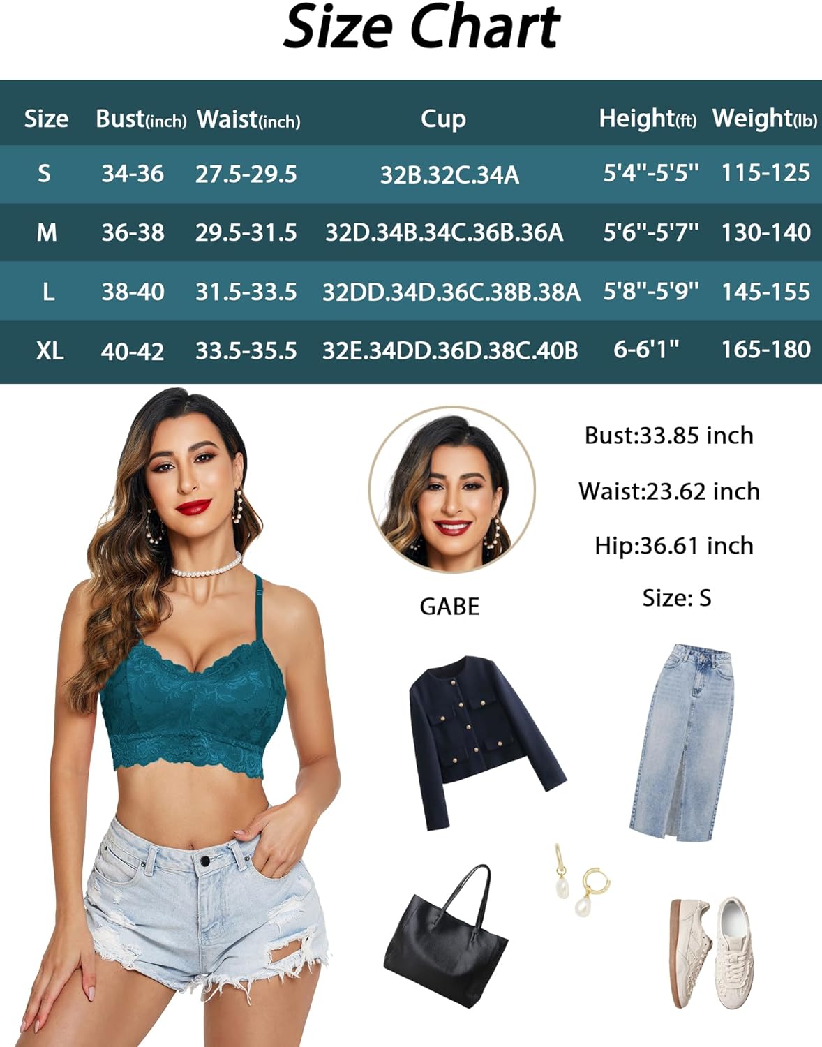 Avidlove Lace Bralettes for Women Padded Bralette Camisole Racerback Crop Top Floral Lace Bralettes V Neck - Image 5