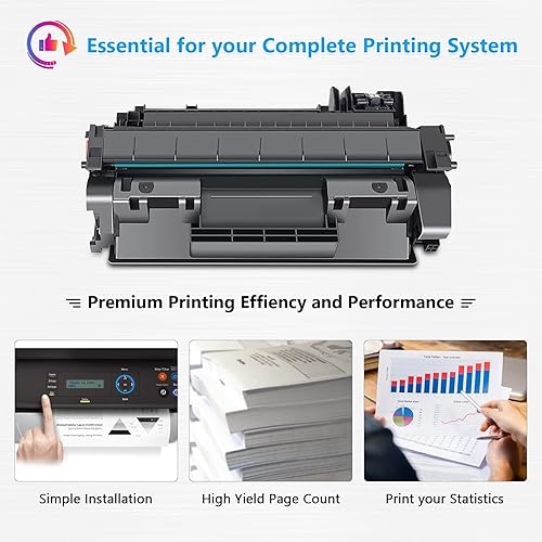 Miniatura 6 de 80A CF280A - Cartucho de tóner negro de repuesto para HP 80A Cartucho de tóner utilizado para Laser Pro 400 M401n, M401dn, M401dw, M401dne, M425dw;