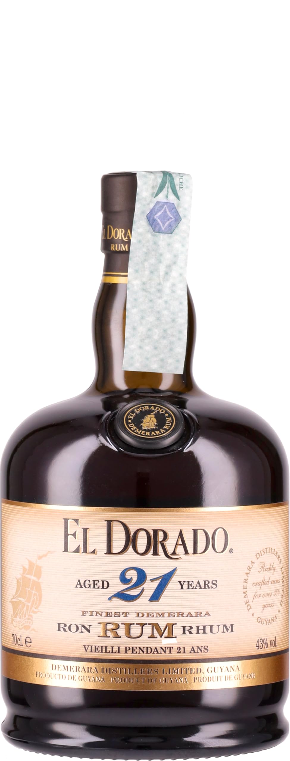El Dorado 21 Jahre Rum (1 x 0.7 l) | Exellenter 21 jähriger Rum aus Guyana
