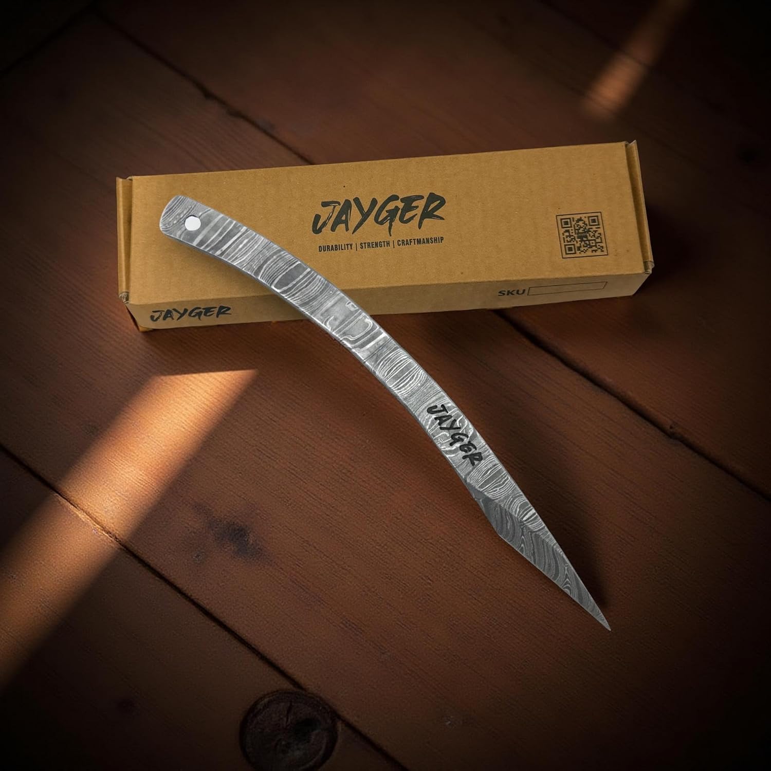 Handmade Kiridashi Knife – Precision Japanese Right Hand Marking Tool – Damascus Steel Curved Blade – Compact Carving & Craft Knife for Woodworking, Leatherwork, DIY & Artisan Use