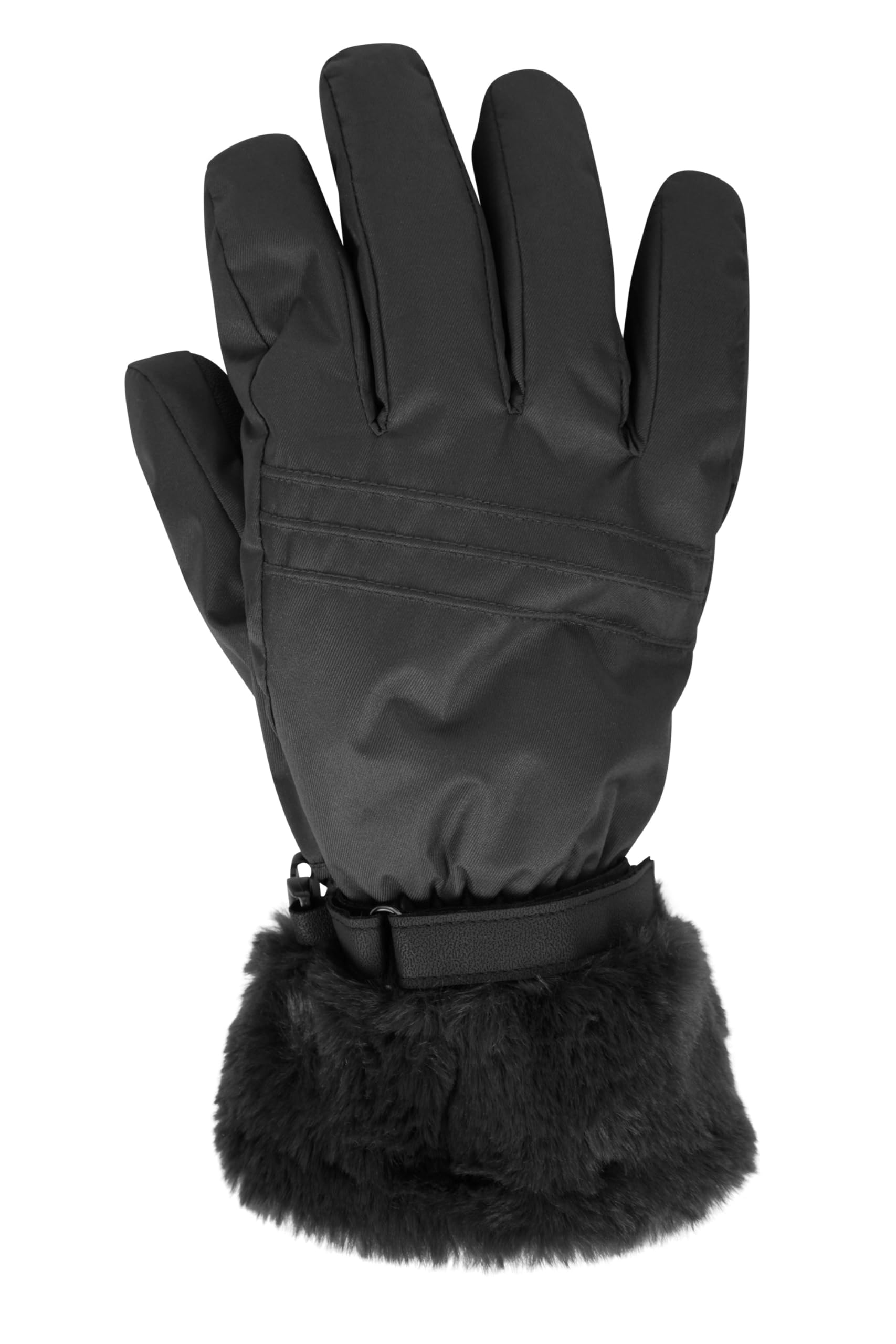 Mountain Warehouse Parallax wasserdichte Damenskihandschuhe - wasserdichte, atmungsaktive Handschuhe mit Kunstpelz und Fleece-Futter - Ideal im Winter und Outdoor