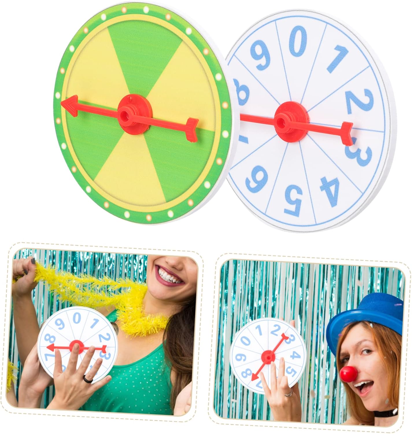 Alipis 10pcs Prize Wheel Game Turntable for Parties Classrooms and Events and Smooth-running Pointer for Fun and Surprises