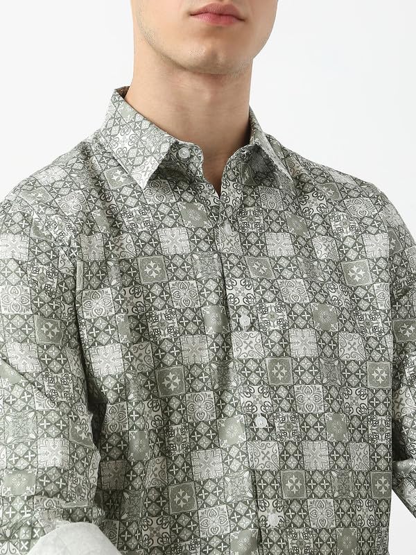 Image of MARK & ALBERT Men's Slim Fit Cotton Formal Shirt