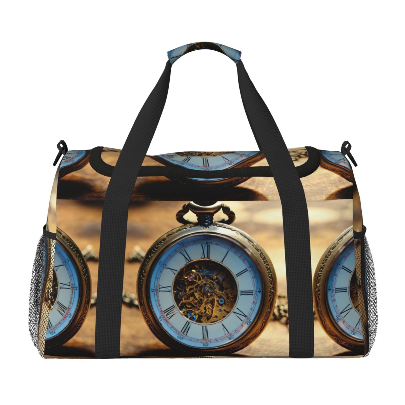 Bolsa de viaje grande impermeable Gears Clock plegable para deportes, playa y piscina 8