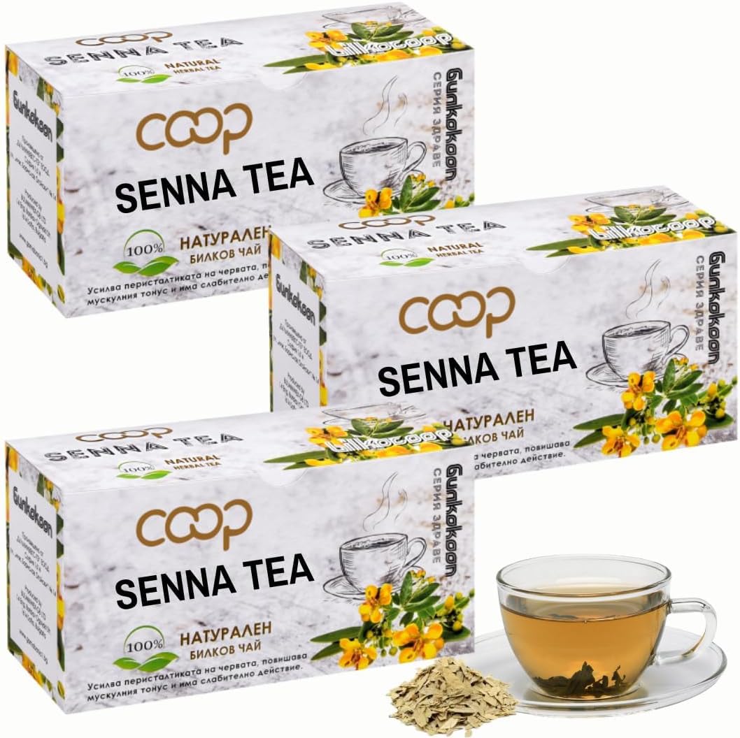 Senna Leaves Laxative for Constipation Relief Senna leaf Colon Cleanse Bedtime Tea for Digestive Support Herbal Chinese Diet Asian Slim Tea by BilkoCoop 60 TeaBags 1.5g each (Pack of 3)