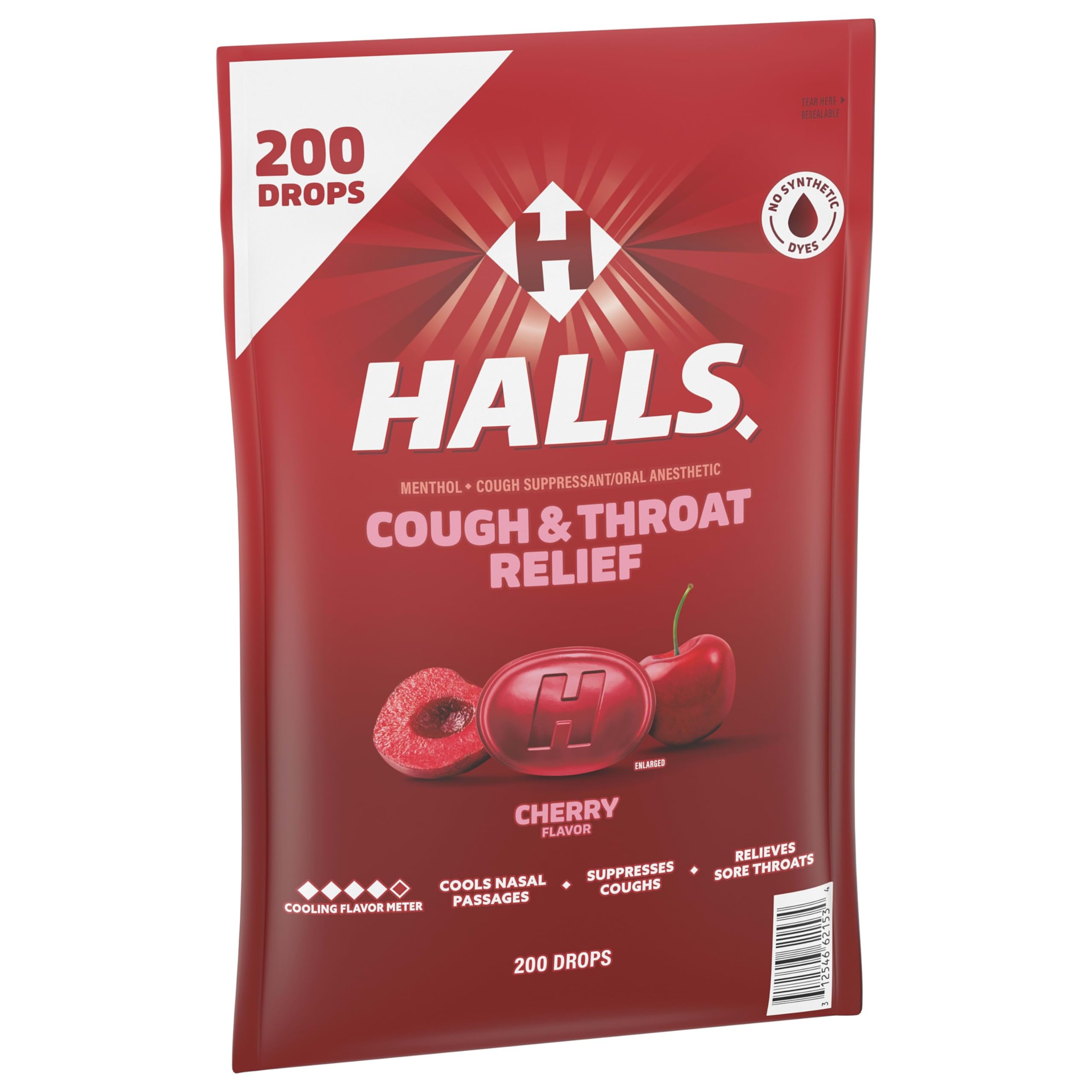 HALLS Cough & Throat Relief Cherry Cough Drops, Bulk Pack, 200 ct — Amazon image 13