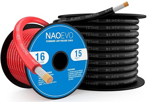 Miniatura 28 de NAOEVO Cable marino de calibre 4, 4 AWG de cobre estañado de PVC de grado marino, cable eléctrico IP68 resistente al agua y a la corrosión