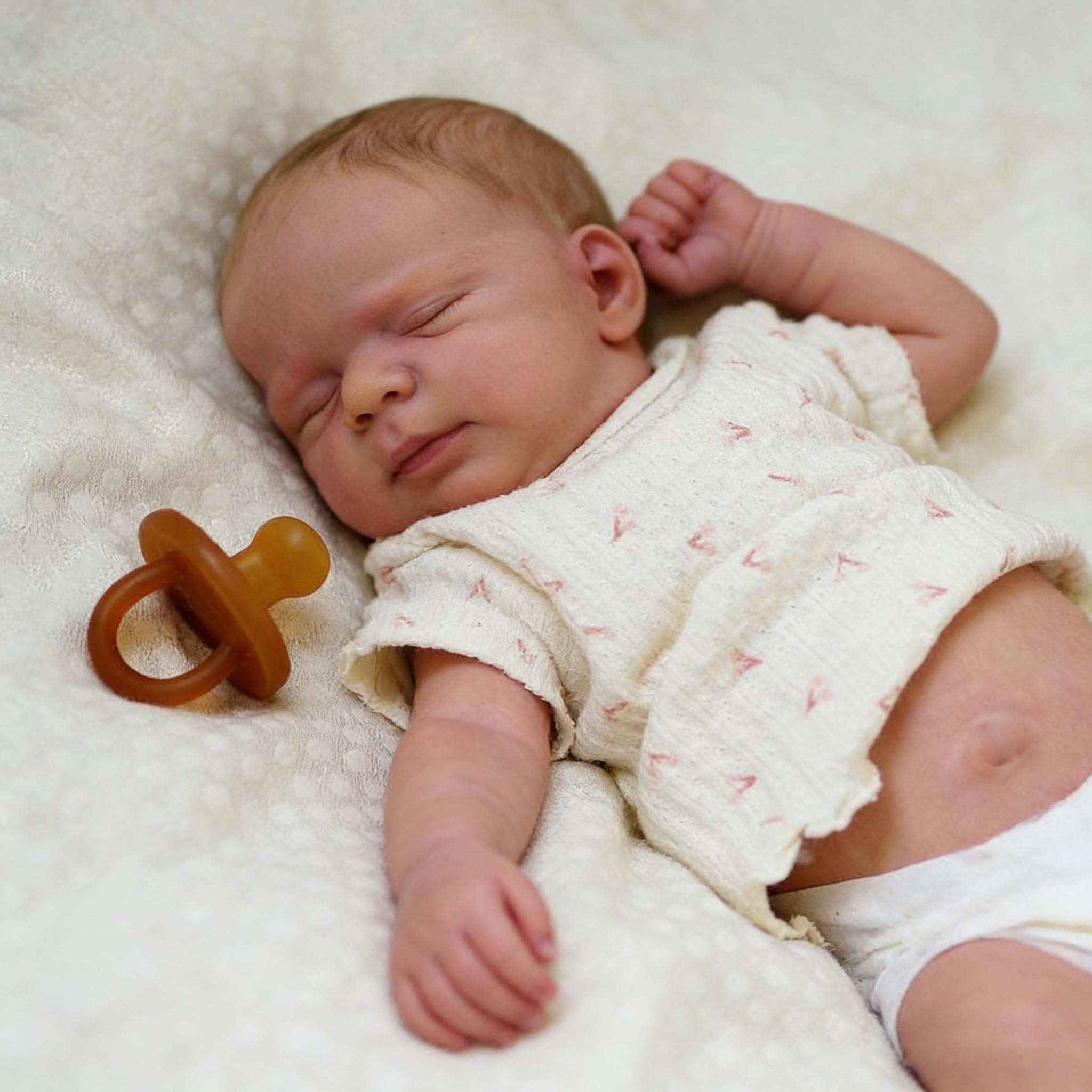 Anano Reborn Baby 46 cm Vollsilikon Lebensecht Silikon Puppen Baby Wie Echt, Reborn Babies Ganzkörper Silikon Puppen Für Erwachsene Sammler, Babies Puppe Echt Mädchen