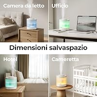 Umidificator cu aburi reci Homvana 1,8L, difuzor de uleiuri esențiale pentru copii, cu încărcare superioară, cronometru, aromaterapie și pentru plante 7