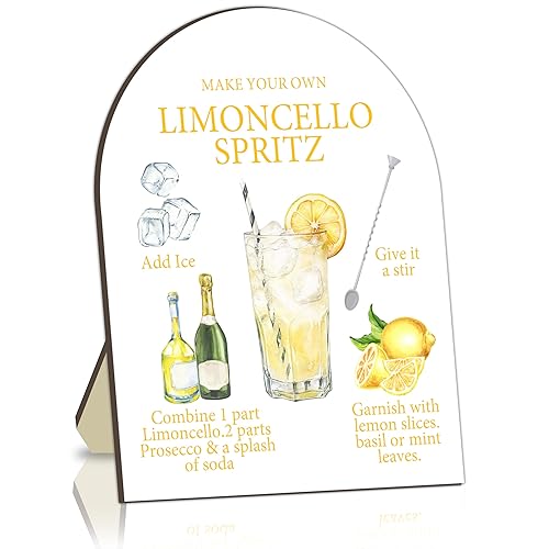 Limoncello Spritz Bar Sign, Cocktail Bar Recipe Sign for Bridal