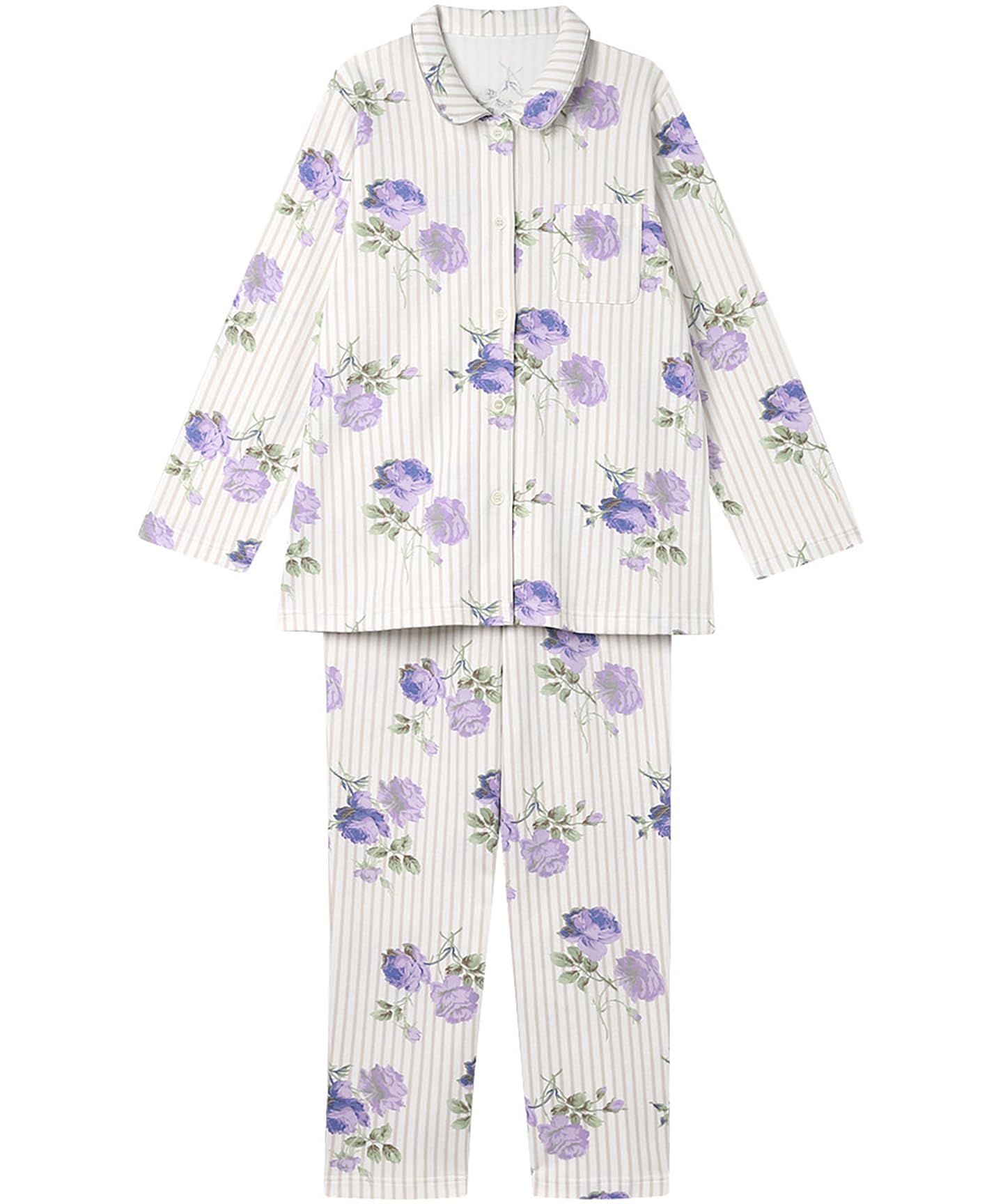 新品タグ付き【ワコール】MINON 婦人パジャマ 長袖・長パンツLサイズ