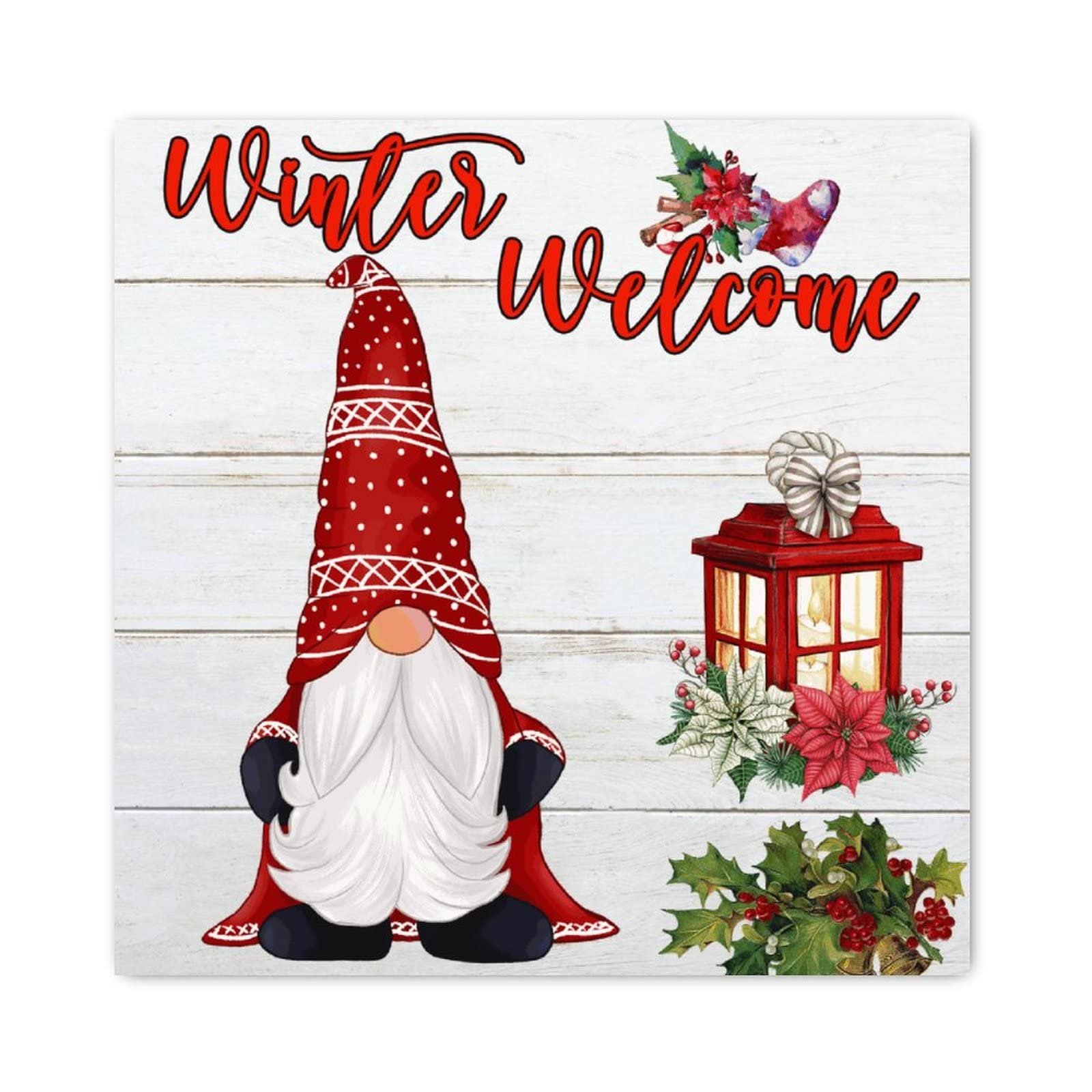 Décoration de style ferme en bois : panneau de Noël de 40 cm