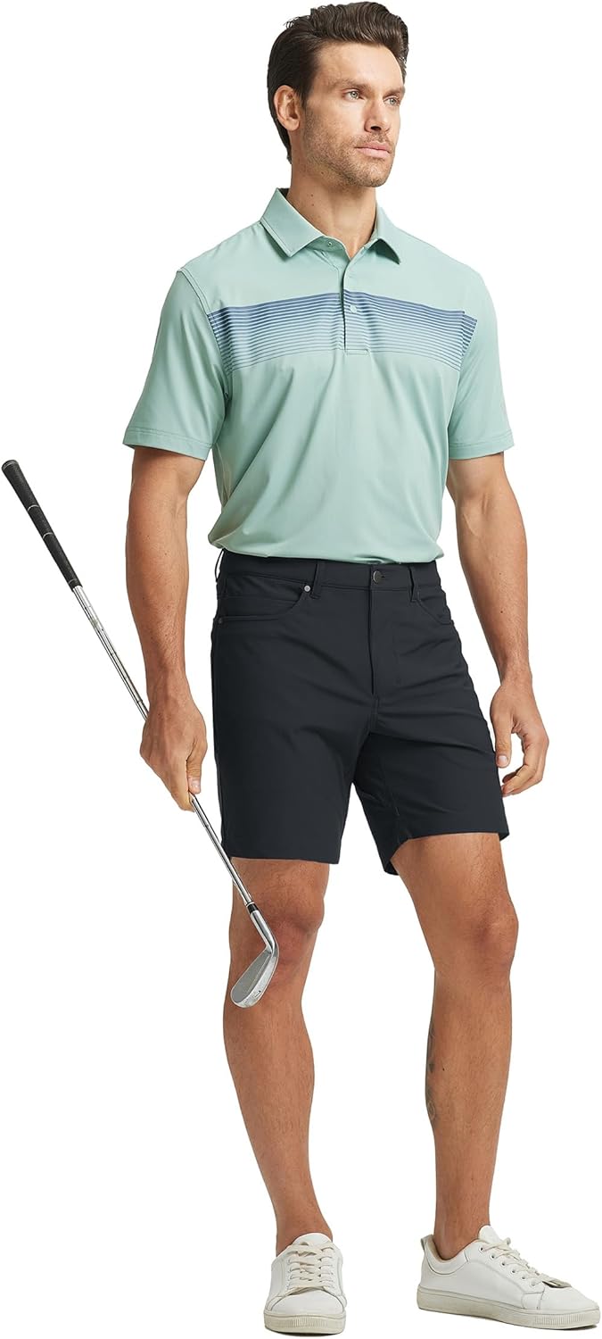 M MAELREG Golf Shorts Men 7" 9" Inseam Lightweight Quick Dry Stretch Flat Front Casual Moisture Wicking Mens Dress Shorts - Image 6