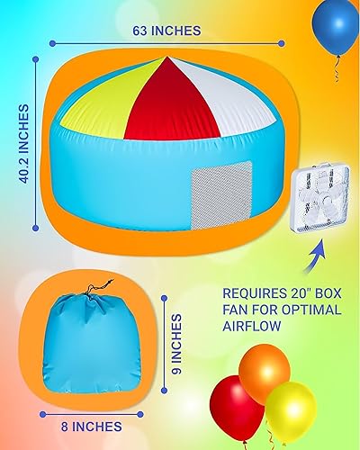 Miniatura 2 de Skywin Tienda de campaña de aire para niños (multicolor)  Tienda de campaña inflable para niños de 63 x 40 pulgadas, se instala y se almacena en