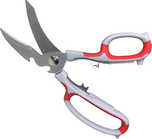 CCR Newest Kitchen Scissors Heavy Duty Multifunctional Poultry Shears, Stainless Steel Kitchen Scissors for Chicken Fish Meat Utility Sharp Scissor 9 Inch