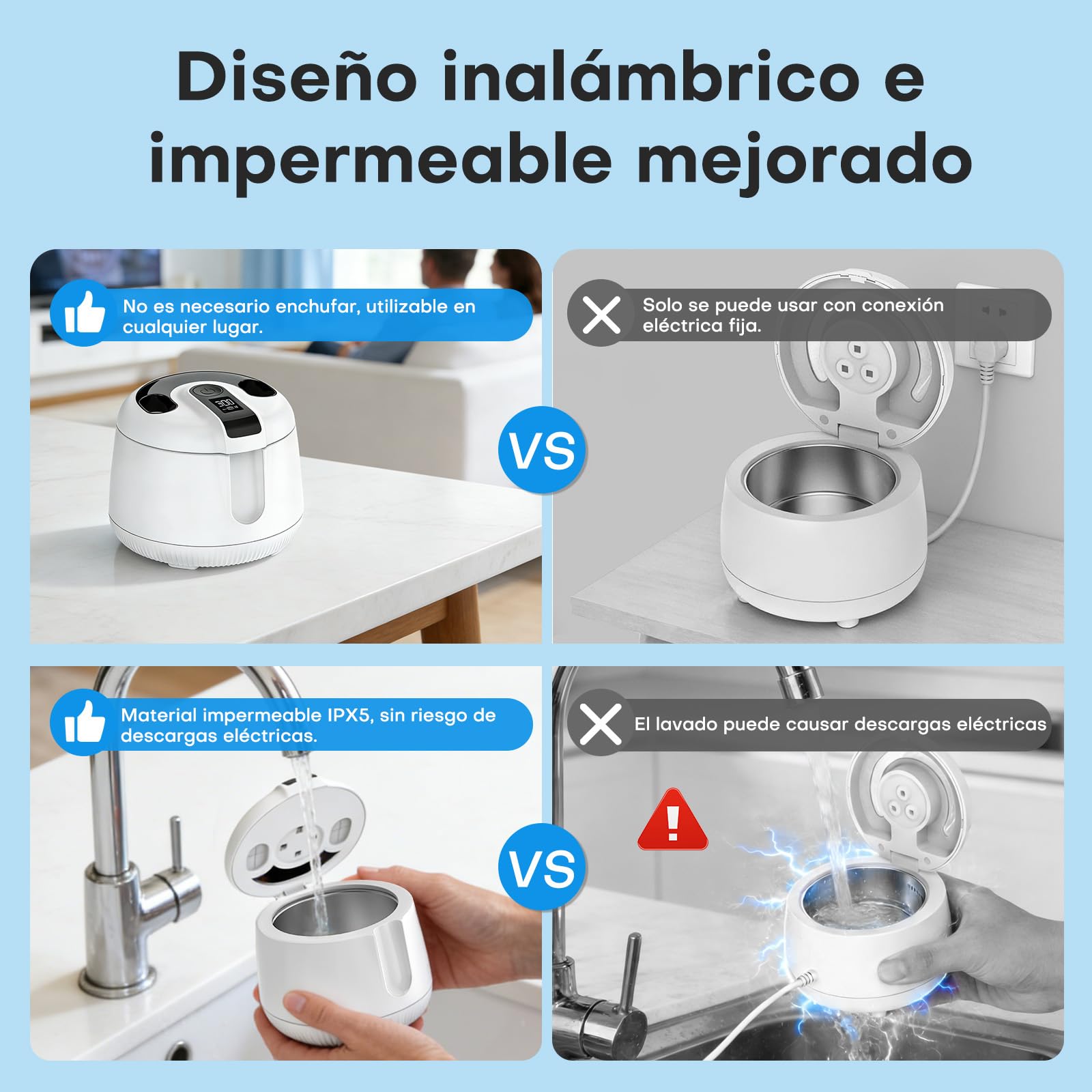 MEKO Limpiador Ultrasónico UV 48000 Hz para Férula Dental, Baño Ultrasónico 200 ml Silencioso con Temporizador Digital, Apto para Aparatos Dentales, Prótesis, Retenedores y Joyas de Plata