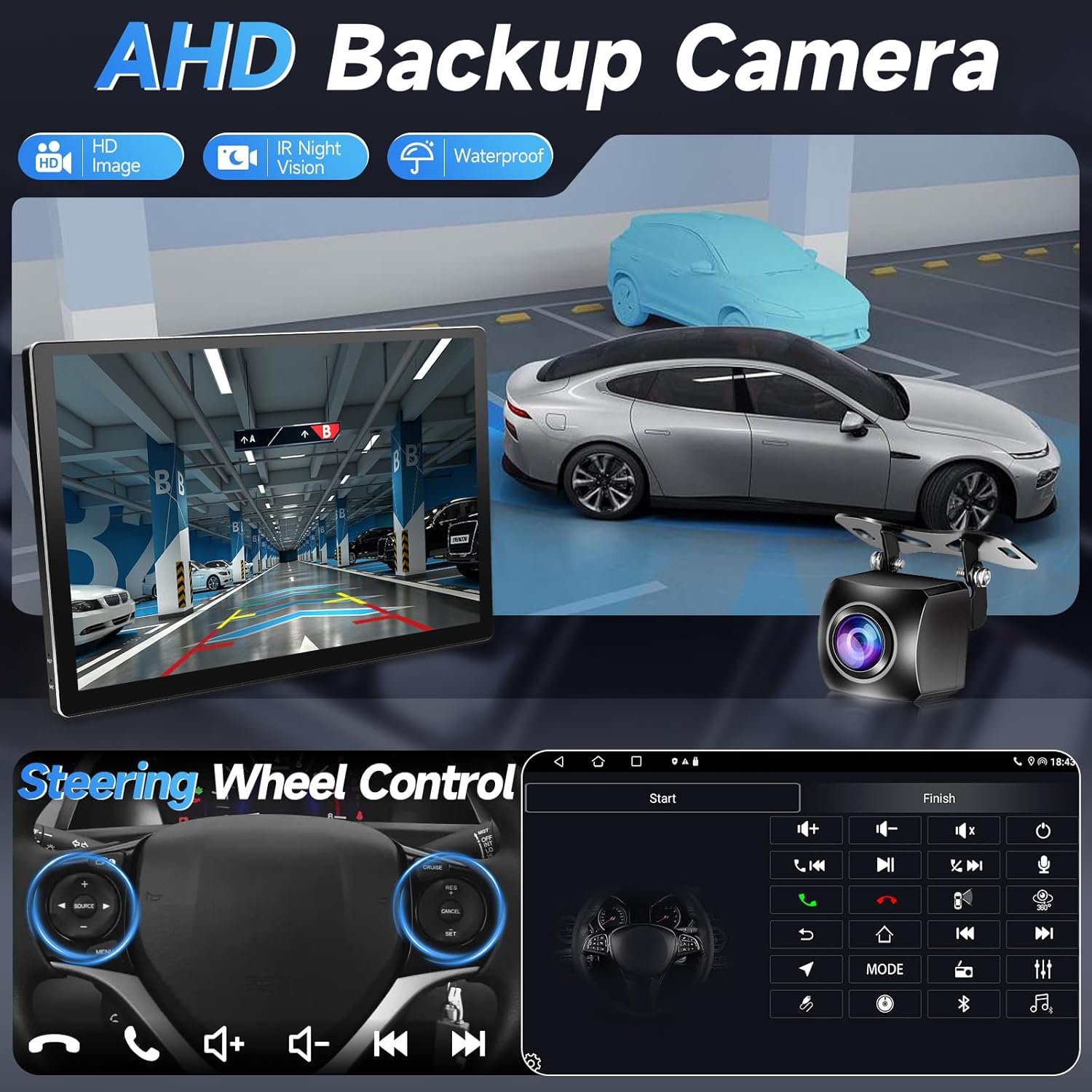 Naifay 8Core 4G+64G Android 13 Car Stereo for Jeep Wrangler Dodge Ram Radio Upgrade, 2K 13.1 Inch Screen for JK Compass Car Stereo with Carplay Android Auto Bluetooth GPS Navigation SWC+Canbus