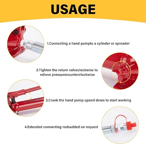 Miniatura 5 de Kit portátil de reparación de auto con gato hidráulico para levantar toneladas, pesado