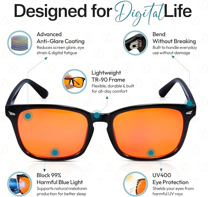 Gafas de sol bloqueadoras de luz azul y sensibilidad a la luz miniatura 7