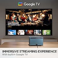 Vista 4 de ViewSonic LX60HD 1080p LED Portable Projector with Built-in Google TV, H/V Keystone, Auto Focus, Bluetooth, and Wi-Fi for Smart Home Theater