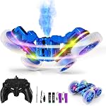 Terucle Remote Control Car, 360°Rotating 4WD RC Cars with Cool Spray, 2.4Ghz Double Sided RC Stunt Car with Cool Lights, RC Drift Car for Kids Toys Best Gifts for Boys Girls Age 4-6 7 8-13