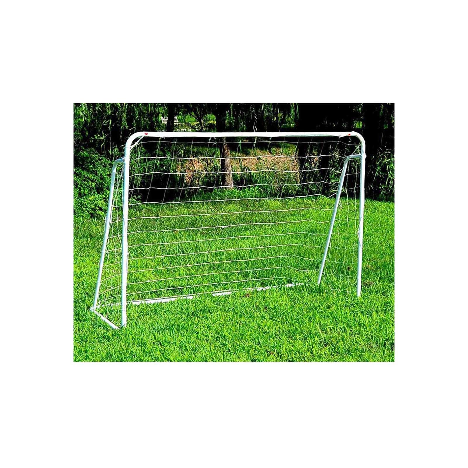 Grande porta da calcio grande, 365 x 182 x 90 cm, tubo in acciaio, set da allenamento per adulti, colore bianco
