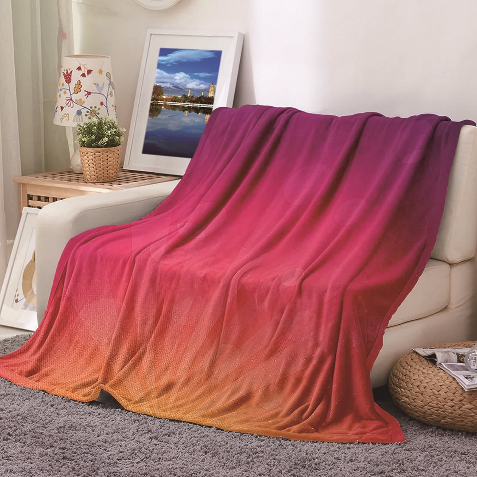 Plaid couverture polaire flannel 100x150cm chaude douce canapé
