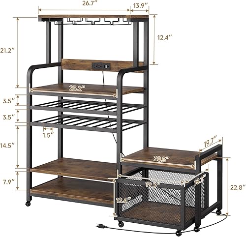 Miniatura 3 de Mini soporte para nevera (marrón rústico)