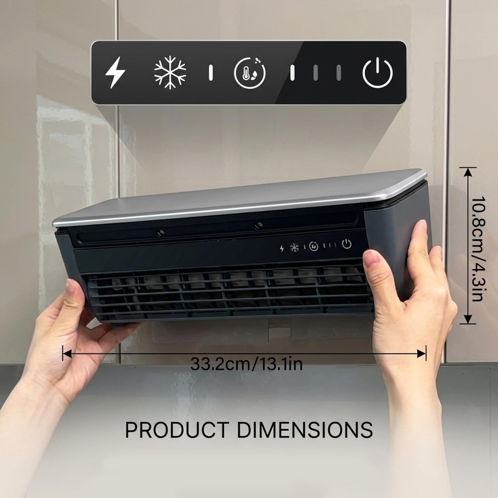 Climatiseur mural avec refroidissement rapide et batterie de 6000 mAh – Mini climatiseur, refroidisseur USB portable avec télécommande pour cuisine, dortoir, bureau