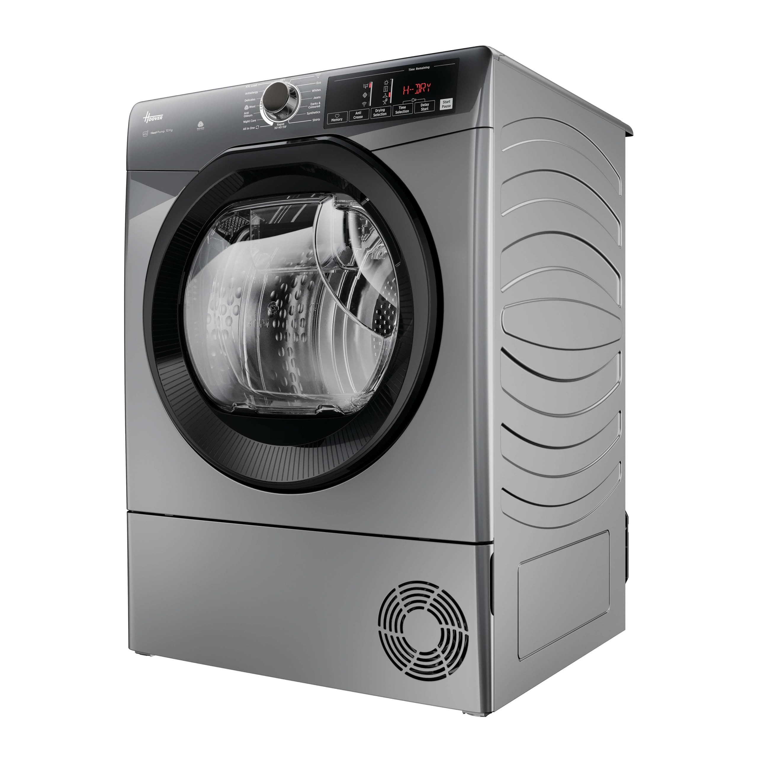 Hoover H-DRY 350 HRE H10N2TBER-80 Heat Pump Tumble Dryer, 10kg, Graphite, A++ Energy Class — view 3