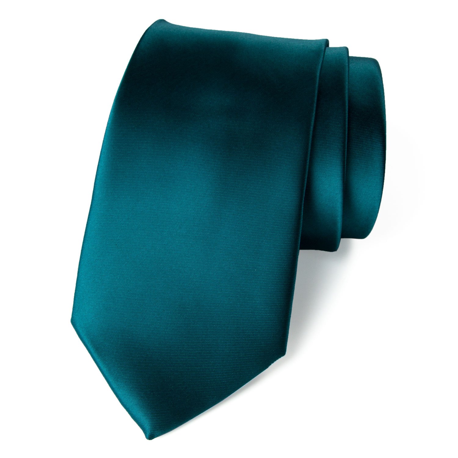 Men's Solid Color Satin Microfiber Tie, Regular and Skinny Width