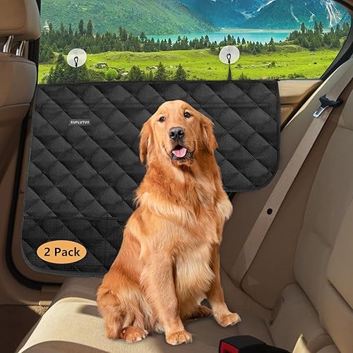 SuplutuX Protector de puerta de automóvil contra arañazos de perros, 2 protectores de puerta de vehículo para perros, cubierta de puerta de